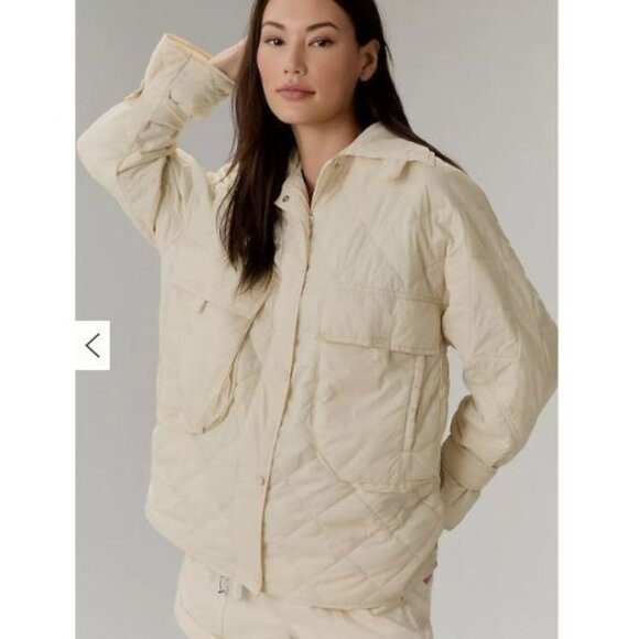 Anthropologie Jackets & Blazers - Anthropologie Lightweight Quilted Shacket Women Size XL NWT Button Up